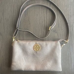 Tory Burch gold slouch crossbody bag